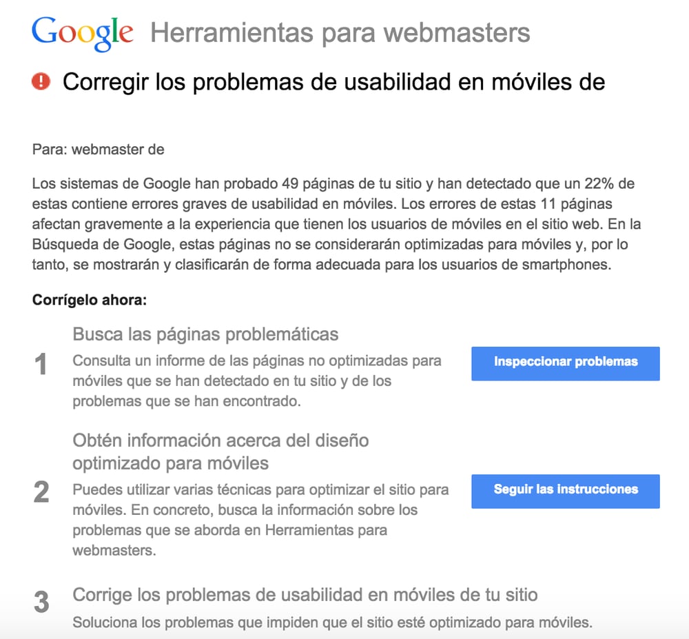 Google penaliza webs no adaptadas a móviles